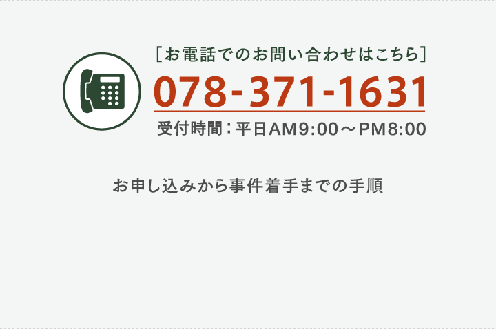 お電話でのお問い合わせはこちら 078-371-1631